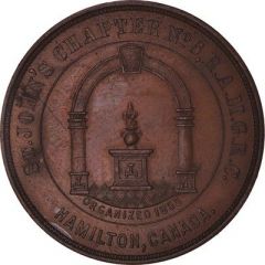 Masonic Penny - St. John`s Chapter No. 6 Hamilton, Ontario