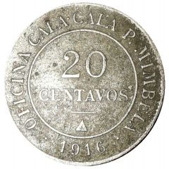 20 Centavos Oficina Cala Cala P. Mimbela