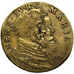 Henri IV et Marie de Médicis - `PROPAGO IMPERI`, Jeton par H. Krauwinckel