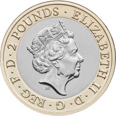 2 Pounds - Elizabeth II 5th portrait, Frankenstein