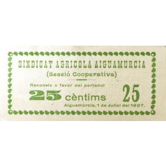 25 Céntimos Aiguamúrcia