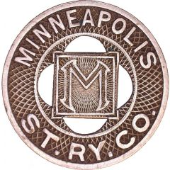 1 Fare - St. Ry. Co. Minneapolis, Minnesota