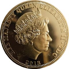 1 Crown - Elizabeth II Birth of Prince George - Rhodium-Platinum accented