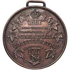 Medal - Canadian Confederation Semi-centennial Hamilton, Ontario