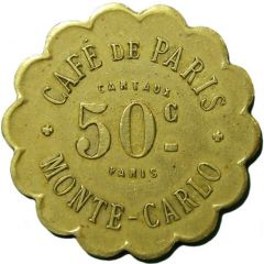 50 centimes - Café de Paris Monte-Carlo