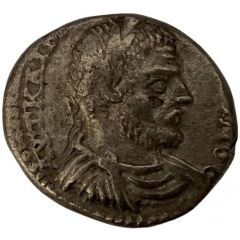 Tetradrachm - Macrinus ΔHMAΡX EΞ YΠATOC ΠΠ, Caesarea Maritima
