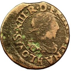 Double Tournois - Louis XIII La Rochelle mint, 15th type