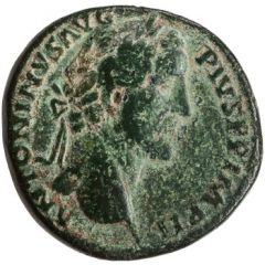 Sestertius - Antoninus Pius TR POT XIX COS IIII S C, Pax