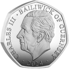 50 Pence - Charles III Christmas Snowmen - Bambi, Silver Proof