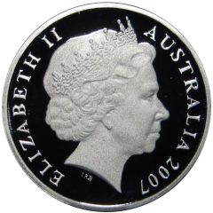 1 Dollar - Elizabeth II 4th Portrait - Surf Lifesaver - Silver Proof