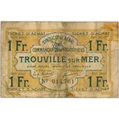1 Franc - Syndicat général des commerçants and industriels de Trouville-sur-Mer 14