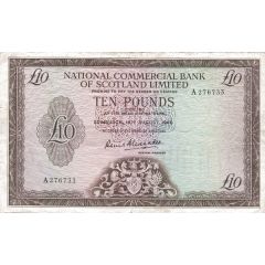 10 Pounds National Commercial Bank of Scotland