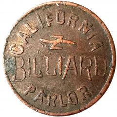 Token - W. M. Zingg California Billiard
