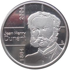 Token - Jean Henri Dunant colorized