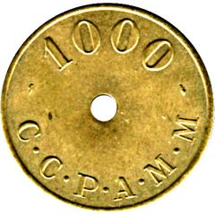 1000 Francs Emergency Coinage