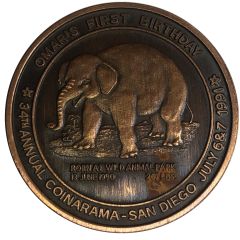 Medal - Inter-Club Numismatic Council 34th Coinarama, Omar the Elephant
