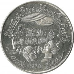 Mardi Gras Token - Little Wrecks Carnival Club Greatest Free Show On Earth, New Orleans, Louisiana