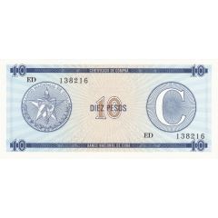 10 Pesos `C` Foreign Exchange Certificate-Narrow `C`