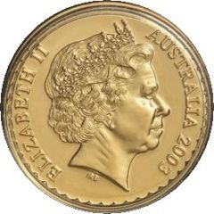 100 Dollars - Elizabeth II 4th Portrait - Royal Blue Bell - Gold Bullion Coin