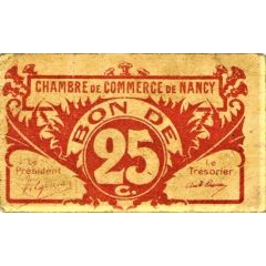 25 Centimes - Chambre de Commerce de Nancy 54