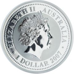 1 Dollar - Elizabeth II 4th Portrait - Year of the Tiger - Silver Bullion Coin