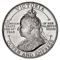 Medal - Victoria Diamond Jubilee, Sheffield, white metal