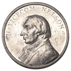 Medal - George III Lord Nelson, white metal
