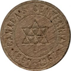 Wooden Nickel - Canada`s Centennial