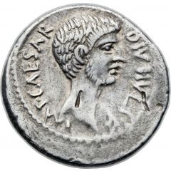 Denarius - Octavius IMP•CAESAR DIVI•IVLI•F / M•AGRIPPA•COS DESIG