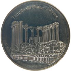 Portuguese Heritage Collectors Coin - Evora Temple de Diana