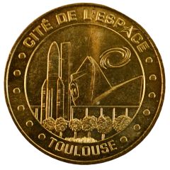 Tourist token - Monnaie de Paris - Toulouse - Cité de l`Espace Ariane rocket