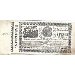 5 Pesos Tesoro Nacional - Black type