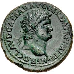 Sestertius - Nero ANNONA AVGVSTI CERES S C, Annona and Ceres