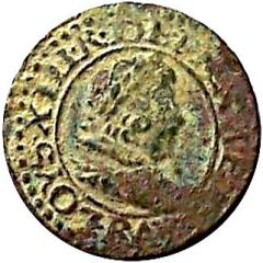 Denier Tournois - Louis XIII Bordeaux mint, 2nd type