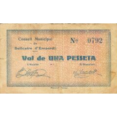 1 Peseta Bellcaire d`Empordà