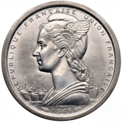 2 Francs Piedfort, aluminium