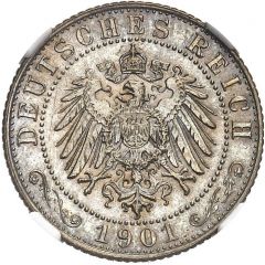 1/2 Mark - Wilhelm II type 2 - small shield - Pattern