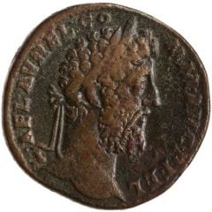 Sestertius - Commodus P M TR P XVII IMP VIII COS VII P P S C, Serapis, Isis, and Victory