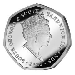 50 Pence - Elizabeth II Sir Ernest Shackleton`s Final Expedition: Quest - Silver