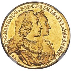 5 Ducats - Maximilian III Joseph Marriage of Maximilian III Joseph and Maria Anna of Sachsen