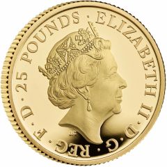 25 Pounds - Elizabeth II Posthumous, Yale of Beaufort, Gold Proof