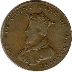 1/2 Penny Lancashire - Lancaster / John of Gaunt