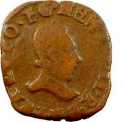 Denier Tournois - Henri III Dauphiné, Z on reverse
