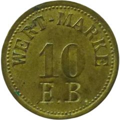 10 Pfennig Wert-Marke, Countermarked `E.B.`