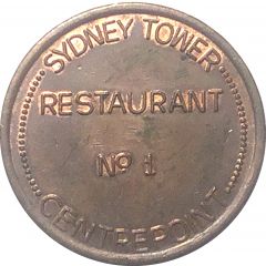 Token - Sydney Tower Restaurant No 1 Lift Copper