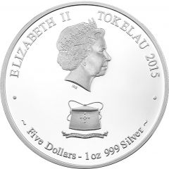 5 Dollars - Elizabeth II Capricorn, coloured