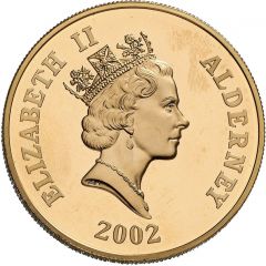 5 Pounds - Elizabeth II Golden Jubilee, Gold Proof Piedfort