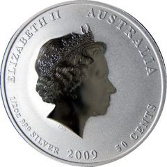 50 Cents - Elizabeth II 4th Portrait - Year of the Ox - Silver Bullion Coin