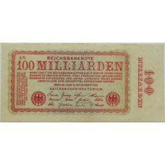 100 000 000 000 Mark Reichsbanknote