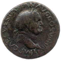 Dupondius - Vespasian ROMA S C, Roma and Victory